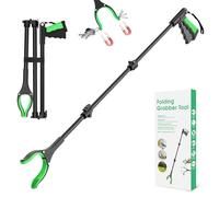 VerdiNex 52" Extra Long Grabber Reacher Tool, Foldable Reacher Grabber Pickup Tool with Strong Magnetic & 360° Rotating Anti-Slip Jaw, Extension Trash Picker Upper Grabber for Indoor & Outdoor