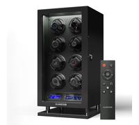 KLARSTEIN watch winder for automatic watches, automatic watch winder for 8 watches, automatic watch winder with acrylic door, automatic watch winder, blue LEDs, watch winder with 5 TPD settings