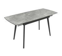 verdun ceramic extending dining table in matte grey