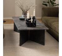 verdun marble rectangular coffee table in matt marron brown