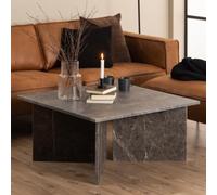verdun marble square coffee table in matt marron brown
