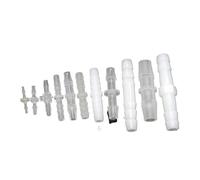 VerdureJ 1-5pcs OD 1.6/2.4/3.2/4/4.8/5/6/6.4/8/9.5/10mm Hose Barb Connector PE PP Plastic Barb Pipe Fitting Equals Connector Pagoda Joint(1.6mm,2pcs)