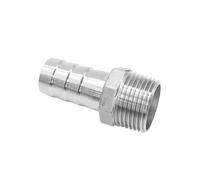 VerdureJ 1/8" 1/4" 3/8" 1/2" 3/4" 1" BSP Male 316 Stainless Steel Pipe Fitting Connector 6 8 10 12 13 14 15 16 18 19 20mm Hose Barb(25mm,1")