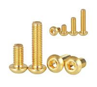 VerdureJ Brass Button Head Hex Hexagon Socket Screw M2 M2.5 M3 M4 M5 M6 M8 M10 M12 Machine Round Pan Allen Bolt Screws Length 4~6mm(M12x25mm(1pcs))