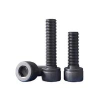 VerdureJ M6 M8 M10 M12 M14 M16 M18 M20 Black 12.9 Grade Fine Thread Hexagon Socket Cap Head Screws Allen Bolts Pitch 0.75/1.0/1.25/1.5mm(M8x1.0mm(2pcs),50mm)