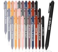 Vergissmeinnicht 50 Pcs Inspirational Quotes Ballpoint Pen Colorful Bulk Motivational Pen Novelty Retractable Stylus Writing Pens Encouraging Black Gel Ink Pens for School Office Supplies