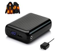 VERGOO 12V 18400mAh Heated Jacket Battery Pack with LED Display 20W Fast Charging Adapter Included, USB Type-C DC Output Portable Power Bank for Heating Coat