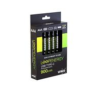 Verico 4er-Pack AAA Akku-Batterien, Wiederaufladbar über USB-C