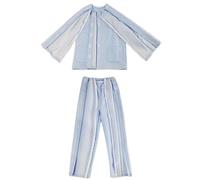 VERIDIANFLOW Bedridden Patient Clothing, Hospital Gowns Tear Away for Postoperative Patients Post Surgery Dialysis Elderly Care(Men Blue,XL)