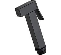 VERIDIANFLOW Handheld Bidet Sprayer for Toilet, Brass Portable Cloth Diaper Sprayer Square Bathroom Bidet Sprayer Kit(Black)