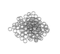 VERIDIANFLOW Jump Rings 100-200pcs/lot Stainless Steel Open Jump Rings Split Single Loop Ring for DIY Charms Jewelry Making Accessories(Steel 200Pcs,1X5mm)