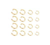 VERIDIANFLOW Jump Rings 100-200pcs/lot Stainless Steel Split Rings Open Jump for DIY Jewelry Finding Making Connector Accessories(Gold 100pcs,0.8X6mm)