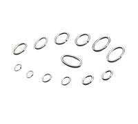 VERIDIANFLOW Jump Rings 100pcs/Lot 4x5mm/5x8mm Stainless Steel Oval Jump Rings Open Split Ring Connectors for DIY Jewelry Making Supplies(1x6x10mm)