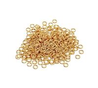 VERIDIANFLOW Jump Rings 30-200Pcs 3-25mm Stainless Steel Split Ring Open Single Loops Jump Rings Connectors for DIY Jewelry Making Findings Accessories(Gold 0.5x3.0mm 100pcs)