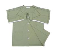 VERIDIANFLOW Post Shoulder Surgery Recovery Shirts Short Sleeves, Tear Away Shorts with Two-Way Zipper, Bedridden Patient Clothing(B Top,XXL)