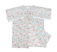 VERIDIANFLOW Post Shoulder Surgery Recovery Shirts Short Sleeves, Tear Away Shorts with Two-Way Zipper, Bedridden Patient Clothing(G Top,XXL)