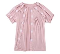 VERIDIANFLOW Post Shoulder Surgery Recovery Shirts Tear Away Full Open Chemo Clothing Patient Pajamas Nursing Aid(Women Pink,XL)