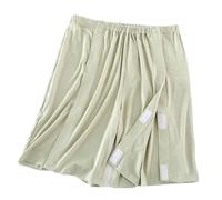 VERIDIANFLOW Post Shoulder Surgery Shirt Short Sleeve, Tear Away Shorts, Womens Bedridden Patient Clothes(Green Pants,L)