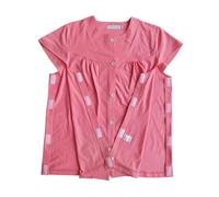 VERIDIANFLOW Post Shoulder Surgery Shirts Sleeve Shorts Tear Away Shorts Cotton Patient Pajamas Bedridden Patient Clothing(C Top,XXL)