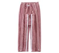 VERIDIANFLOW Tear Away Pants Post Surgery Recovery Pajama Bottoms with Two-Way Zipper Bedridden Patient Clothing(Pink B,L)