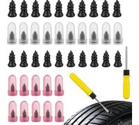 Veridius 40Pcs Tyre Repair Screws Puncture Repair Kit Self Service Rubber Nails Tool Car Plugs Vacuum Tyre Repairs Nails with Screwdriver for Cars SUVs Trucks Motorcycles Bicycles 2 Sizes (20S + 20L)
