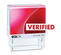 Verified Colop P20 Self Inking Office Stationary Custom Rubber Stamp Mini Stamper Personlized Red 14 X 38 Mm