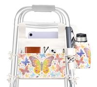 Verigud Walker Bag with Cup Holder, Walker Accessories for Seniors, Walker Pouch for Folding Walker, Portable Walker Storage Bags