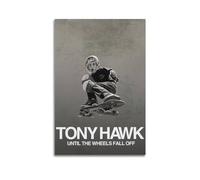 VerimP Tony Hawk Until The Wheels Fall Off Poster Vintage Art Wall Decor Canvas Poster & Prints Wall Poster For Room Aesthetic 20x30inch(50x75cm) Unframed
