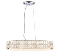 verina led 5 lights crystal linear pendant light in chrome