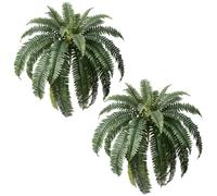 VeriNatural 48in Artificial Boston Fern Plant - 2 PCS Large UV Resistant Faux Greenery Shrubs Bush with 33 Fronds Flexible Stems - Fake Fern Plants for Indoor Outdoor Home Garden Decorations,VN141