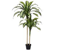 VeriNatural Artificial Dracaena Plants Tree Indoor - 120cm Tall Large Fake Faux Decorative Tree with UV-Resistant - Plastic Plant in Pot Decor for Home Outdoor House Living Room Office Porch,VN123