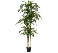 VeriNatural Artificial Dracaena Plants Tree Indoor - 180cm Tall Large Fake Faux Decorative Tree with UV-Resistant - Plastic Plant in Pot Decor for Home Outdoor House Living Room Office Porch,VN123