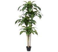 VeriNatural Artificial Dracaena Tree 180cm - Large Faux Plants Indoor with Plastic Pot 4 Sturdy Trunks & UV-Resistant Plastic Fake Tree - Ideal for Home Office Living Room House Outdoor Decoration