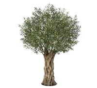 VeriNatural Artificial Olive Tree 240 cm Tall Outdoor Fake Plants - 7548 UV Resistant Silk Leaves, 345 Foam Olives, Stable Base - Large Artificial Plants for Garden, Balcony & Commercial Spaces, VN161