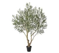 VeriNatural Artificial Olive Tree Tall Faux Plant - 210 cm Large UV Resistant Green Artificial Tree with 3146 Silk Leaves & 143 Fruit - Indoor Outdoor Decor for Living Room Office Garden Pots, VN138