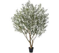 VeriNatural Artificial Olive Tree Tall Faux Plant - 240 cm Large UV Resistant Green Artificial Tree with 3824 Silk Leaves & 184 Fruit - Indoor Outdoor Decor for Living Room Office Garden Pots, VN138
