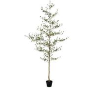 VeriNatural Artificial Plants Indoor 210 cm Black Olive Tree - UV Resistant Large Green Fake Tree with Plastic Pot - Tall Faux Plants Decor for Home Garden Office Indoors Outdoor, VN140