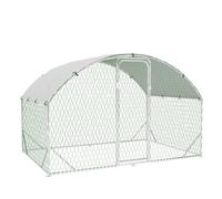 VerisShade Large Metal Chicken Coop, Upgrade Tri-Supporting Metal Chicken Run, Large Chicken Pen with Waterproof and Anti-UV Cover, for Duck Rabbit House Outdoor (9.8' W x 6.5' L x 6.5' H)