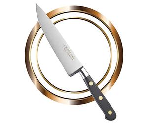 Veritable Sabatier Medium Cooks Chef Kitchen Knife - 6in/15cm Full Tang Blade Drop Forged in France from A Single Piece of Stainless Steel, Triple Rivet Handle. Sharp for Longer, Lifetime Performance