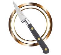 Veritable Sabatier Small Vegetable Kitchen Knife - 2.75in/7cm Full Tang Blade Drop Forged in France from A Single Piece of Stainless Steel, Triple Rivet Handle. Sharp for Longer, Lifetime Performance