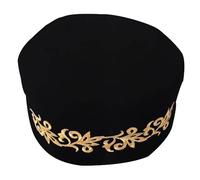 VeritableWax African Kufi Hat with Gold Embroidery Ankara Kufi Hats Men Hat Accessory Cap, Cs3045, 7