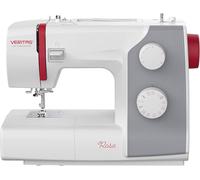 VERITAS Sewing Machine Pink, 23 Stitch Programmes, Threading Aid, Auto Thread Tension & Thread Cutter, Adjustable Stitch Length, LED Sewing Light, Free-Arm Sewing Machine (White/Grey)