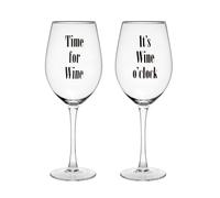 Verity Time For Wine Large Wine Glasses Premier Housewares Clear One Size