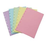 Verkelly 100 Sheets Junior Size Discbound Blank Refill Paper, 8-Disc A5 Loose Leaf Paper Discbound Inserts for TUL Notebooks and Planners(Blank, 5.8" x 8.2", Multi-color)