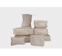 Verkennen Packing Cubes Set of 8 - Extra Large Travel Organizers for Backpackers - Lightweight, Durable, Space-Saving with Southeast Asia Map Designs (Vietnam, Cambodia, Thailand, Philippines) Beige