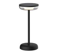 VerLuce Cocktail Style Solar Table Lamp, Wireless LED Lamp with USB-C Charging, Dimmable Warm Glow 2700K, Weatherproof for Indoor and Outdoor Use, Black, Pack of 1