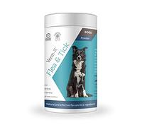 Verm-X Flea & Tick Powder for Dogs, Effective Natural Repellent, 100% Natural Ingredients, Environmentally Friendly