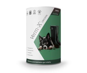 Verm-X Original All Natural Herbal Dog Treats Supplement Support Crunchies 325g