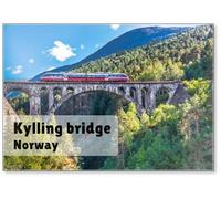 VERMA NORWAY - Train on The Top One of Norway's Most Famous Railway Bridges Named Kylling Bridge., Fridge Magnet