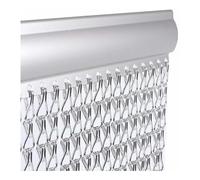 Vermatik Aluminium Chain Fly Screen 90 X 120 Cm Metal Insect Repelling Curtain, Silver